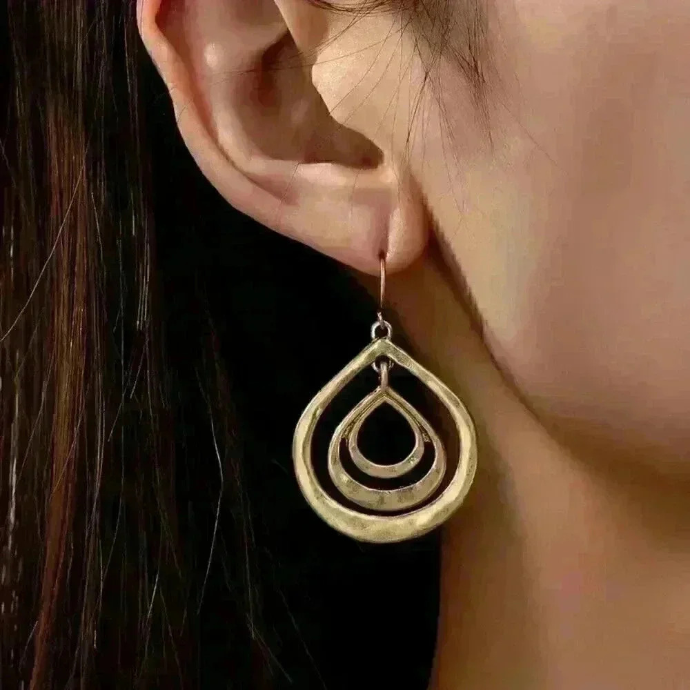 Dangle Earrings Retro Simple Style - Picture 2 of 3